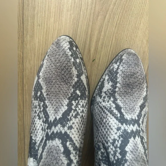 Marc Fisher Snakeskin Pattern Ankle Boots - Picture 3 of 4